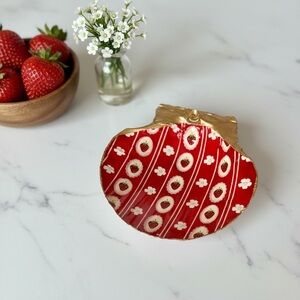 Vintage Strawberry Floral Trinket Dish